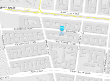 Karte mit BHKW für Quartierstrom in Czarnikauer Straße 15