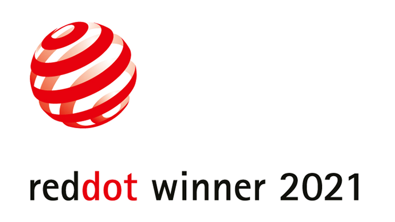 Das rot-weiße Logo des Red Dot Awards.