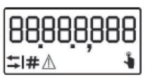 LC Display Abbildung Elektronischer METRONA Wasserzähler smart