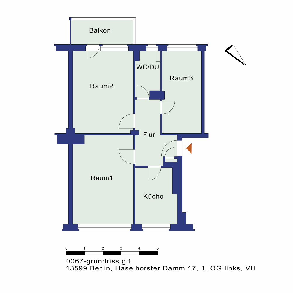 تصویر Nachmieter ab sofort gesucht: Helle 2,5-Zimmer-Wohnung mit Balkon & Tageslichtbad, provisionsfrei