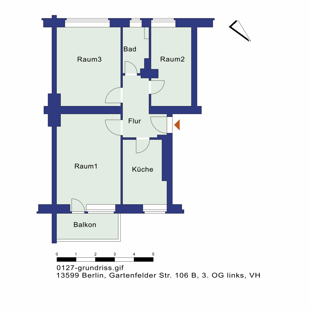 تصویر Helle 2,5-Zimmer-Wohnung mit Balkon und Tageslichtbad – WBS-Berechtigung bis 140