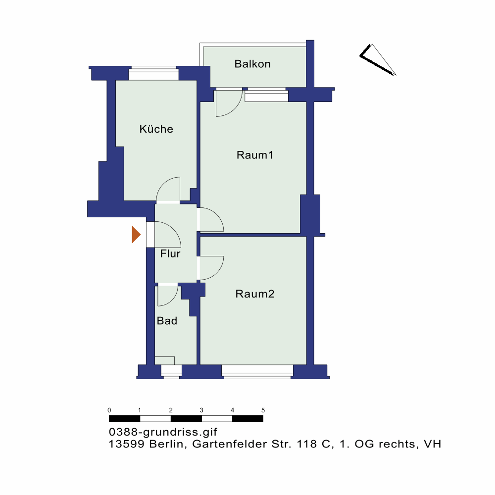 تصویر Helle 2-Zimmer-Wohnung mit Balkon und Duschbad – provisionsfrei