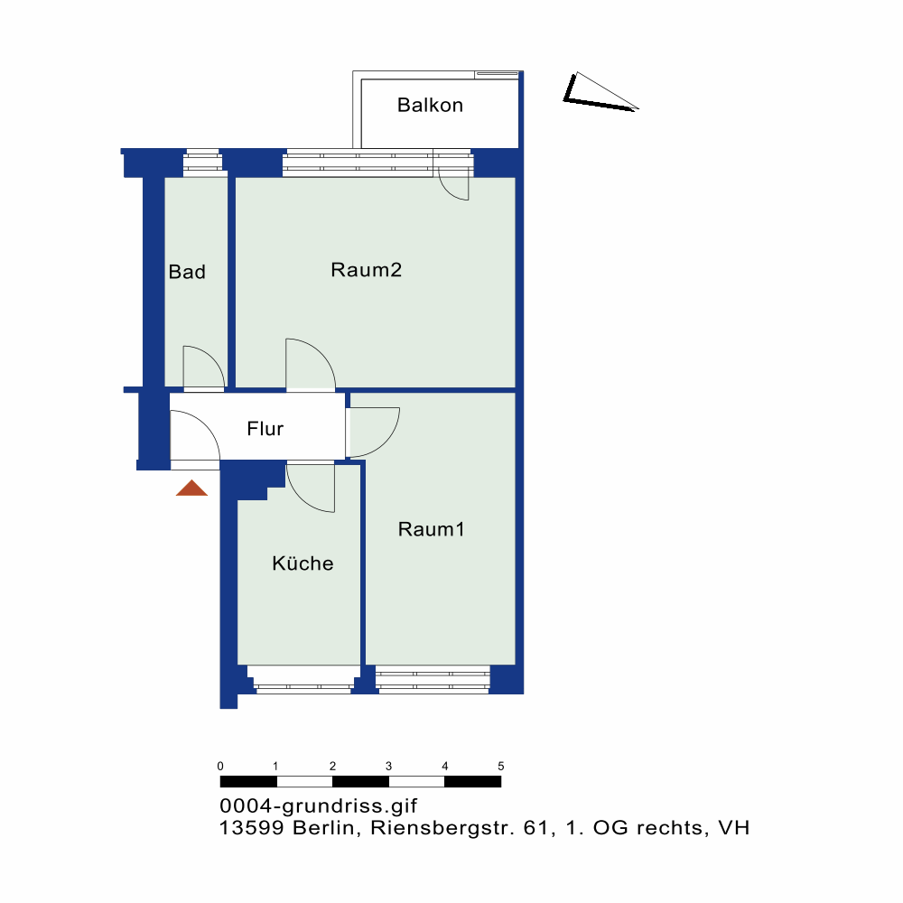 تصویر Helle 2-Zimmer-Wohnung mit Balkon und Tageslichtbad für Selbstrenovierer – WBS-Berechtigung bis 140