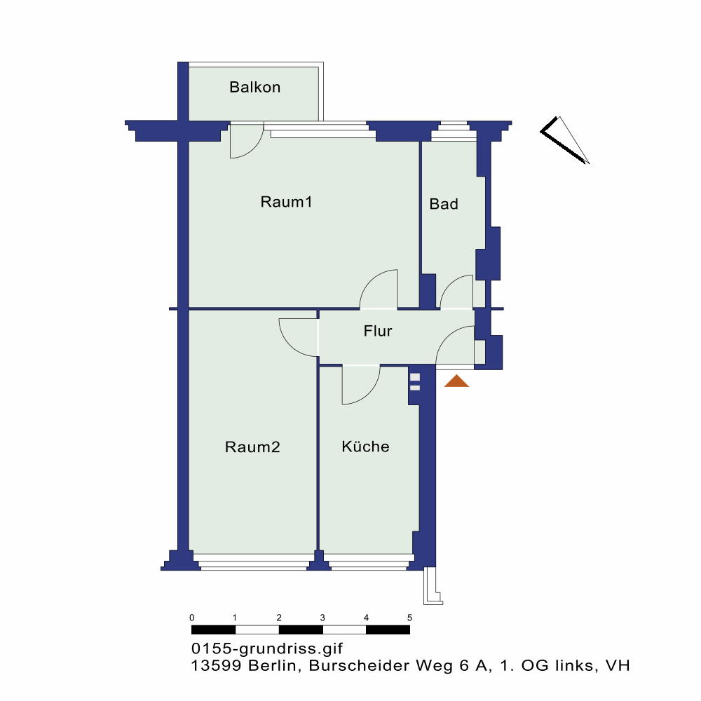 تصویر Helle 2-Zimmer-Wohnung mit Balkon u. Tageslichtbad für Selbstrenovierer–WBS-Berechtigung 100 bis 140