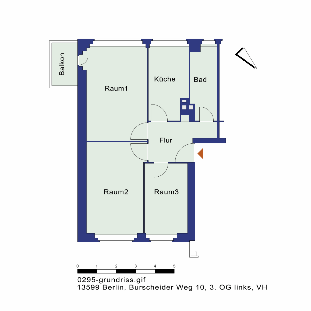 تصویر Helle 2,5-Zimmer-Wohnung mit Balkon und Tageslichtbad – provisionsfrei