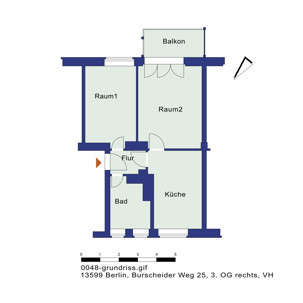 تصویر Helle 1,5-Z.-Wohnung mit Balkon und Tageslichtbad für Selbstrenovierer – WBS-Berechtigung bis 140