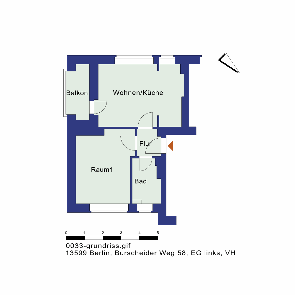 تصویر Helle 1-Zimmer-Wohnung mit Balkon und Tageslichtbad – provisionsfrei