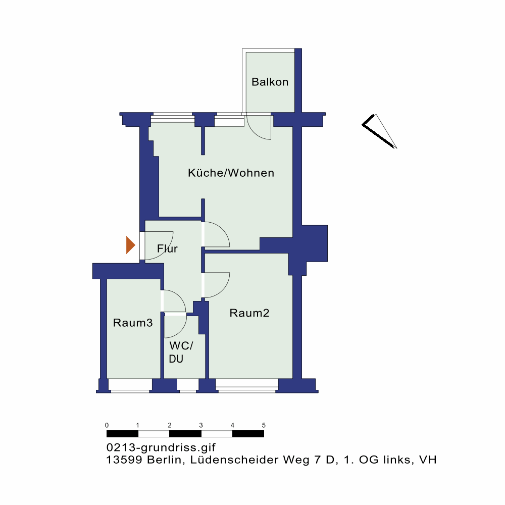 تصویر Helle 1,5-Zimmer-Wohnung mit Balkon und Tageslichtbad – provisionsfrei