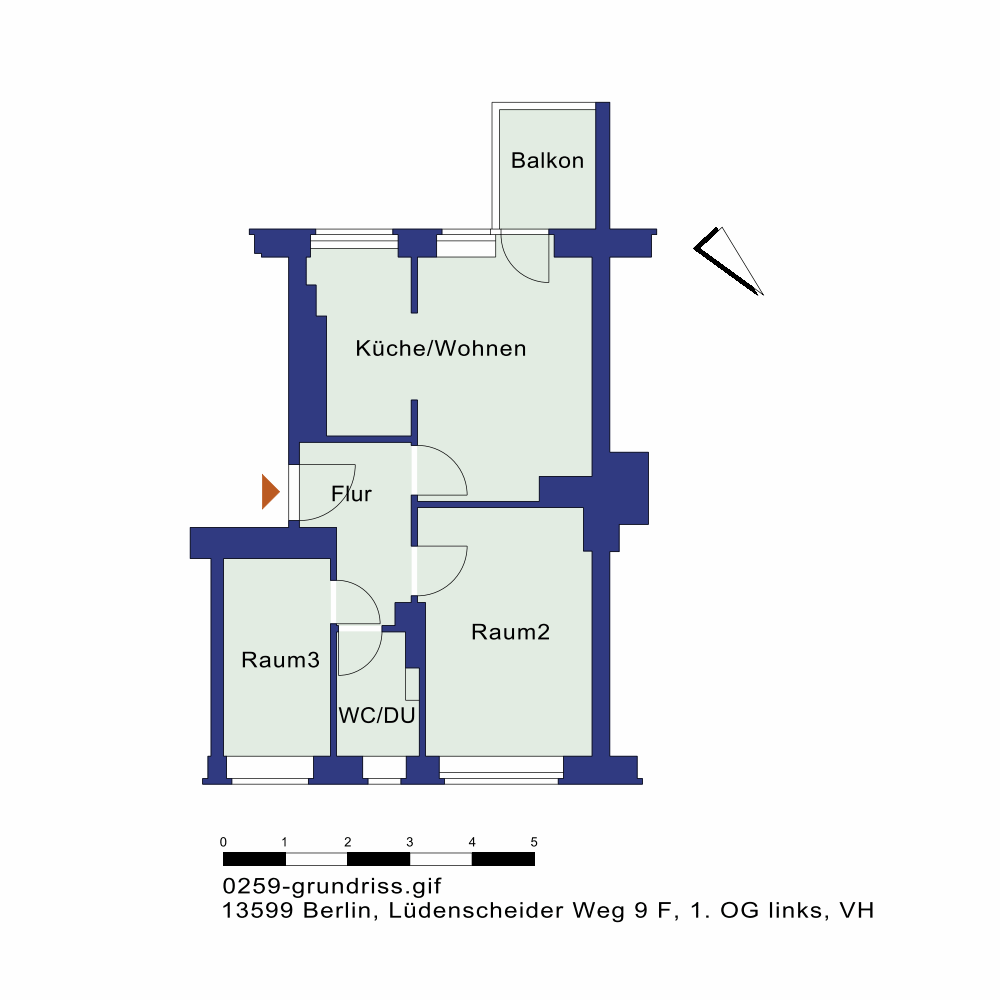 تصویر Helle 1,5-Zimmer-Wohnung mit Balkon und Tageslichtbad für Selbstrenovierer – provisionsfrei