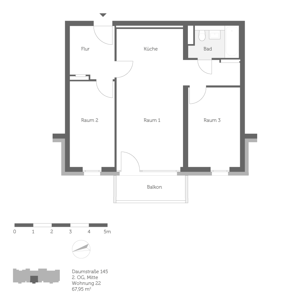 تصویر 3-Zimmer in Havelnähe, Neubau Zweitbezug.