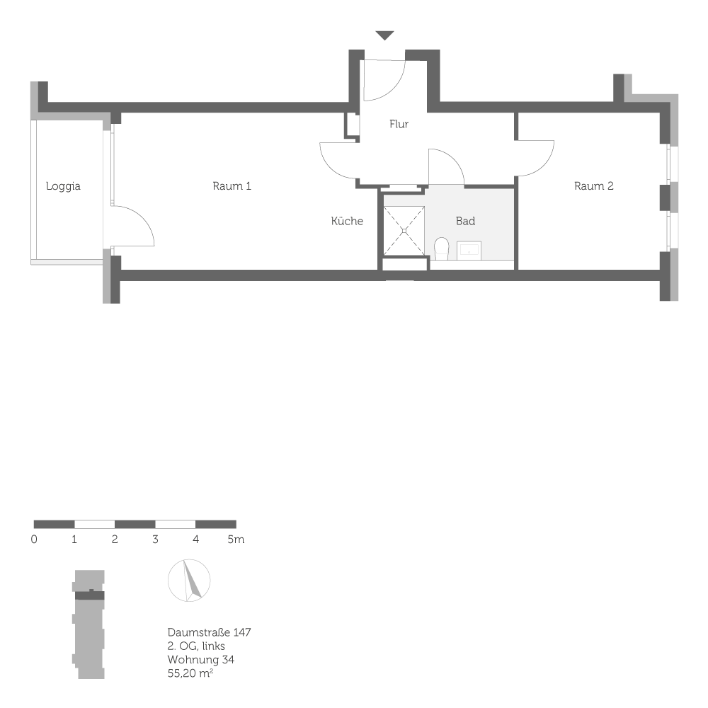 تصویر Helle 2-Zimmer-Wohnung mit Balkon – barrierefreie Objektgestaltung – nur mit WBS bis 160