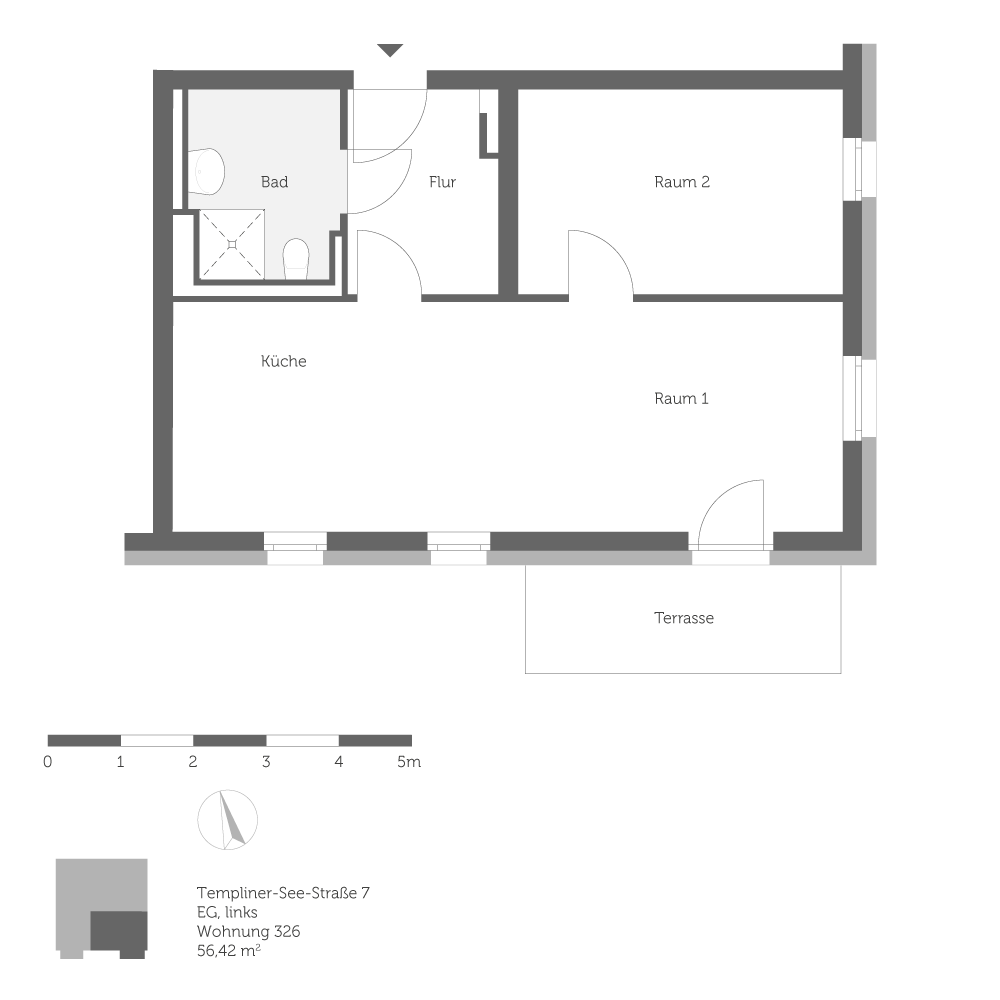 تصویر Helle 2-Zimmer-Wohnung mit Balkon – barrierefreie Objektgestaltung – provisionsfrei