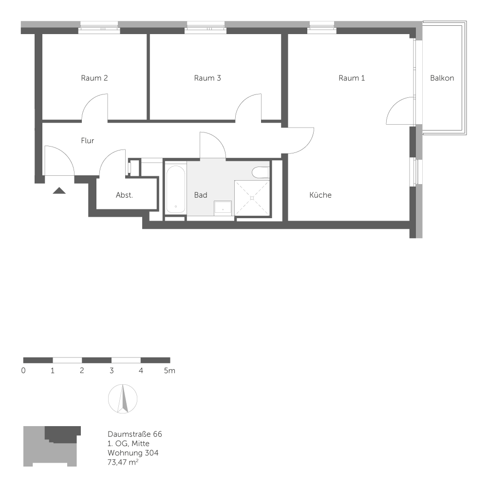تصویر Neubauwohnung an der Waterkant mit Fußbodenheizung und Balkon / WBS 220