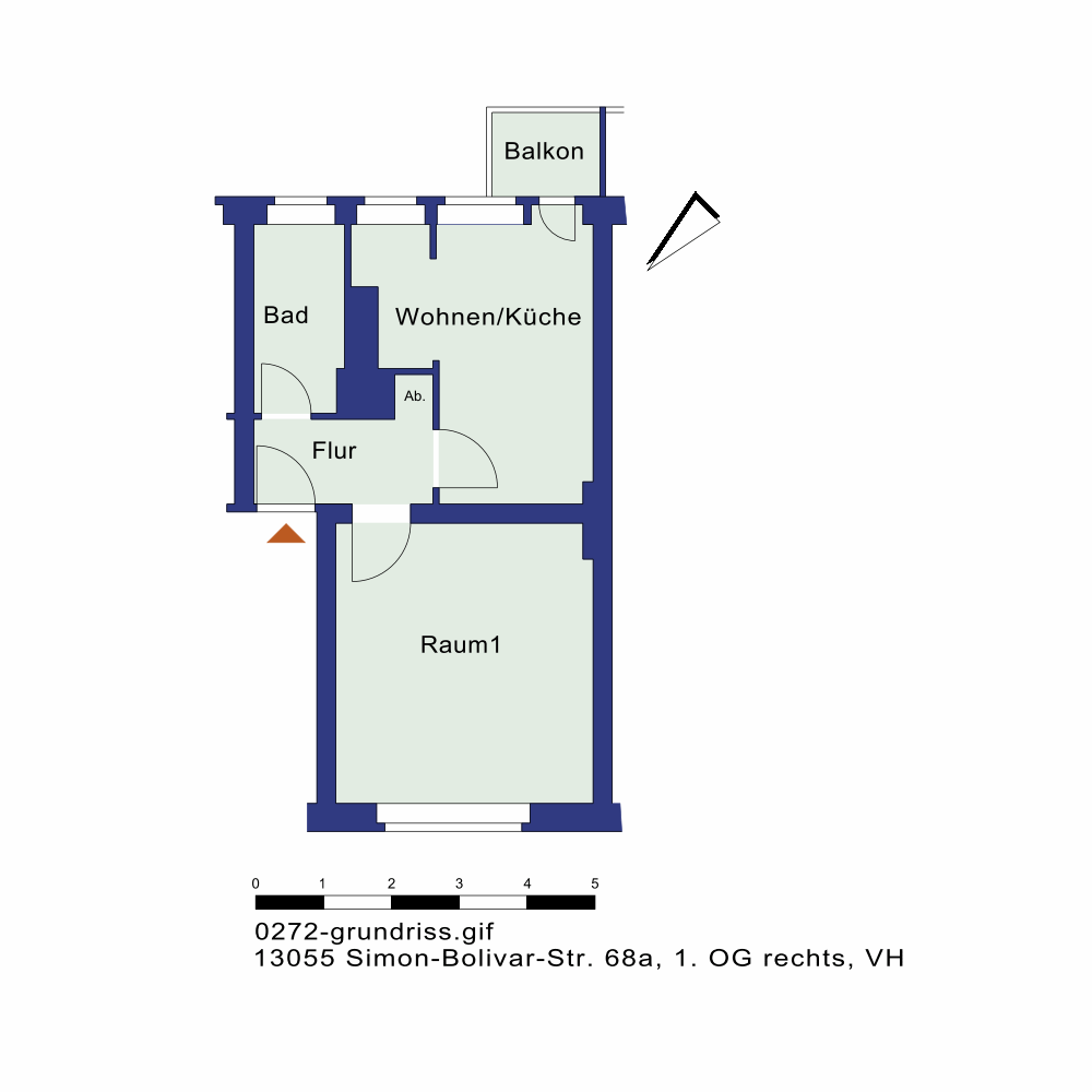 تصویر Renovierungsbedürftiges Singleappartement mit Balkon in Alt-Hohenschönhausen neu zu vermieten