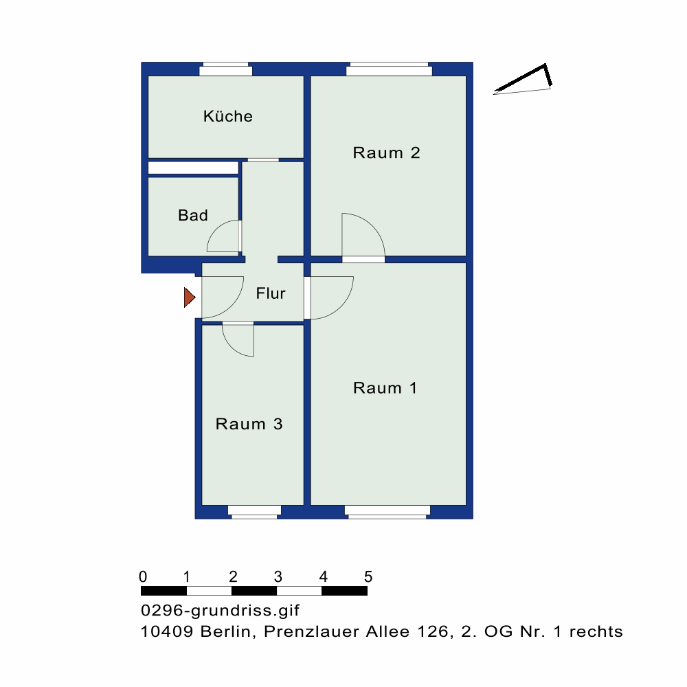 تصویر 2,5-Zimmerwohnung ohne WBS