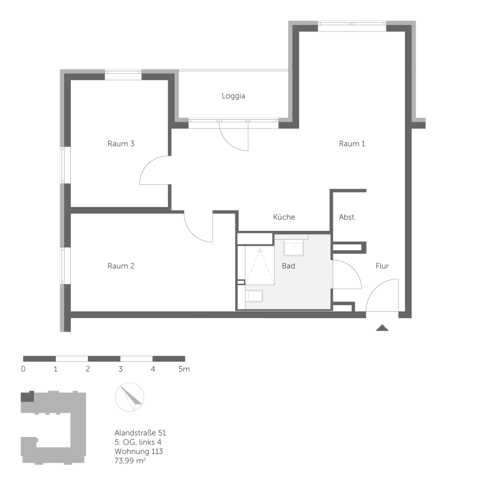 تصویر 3 Zimmerwohnung im Neubau mit WBS 140 bis 220% ab sofort! · Alandstr. 51, 13599 Berlin