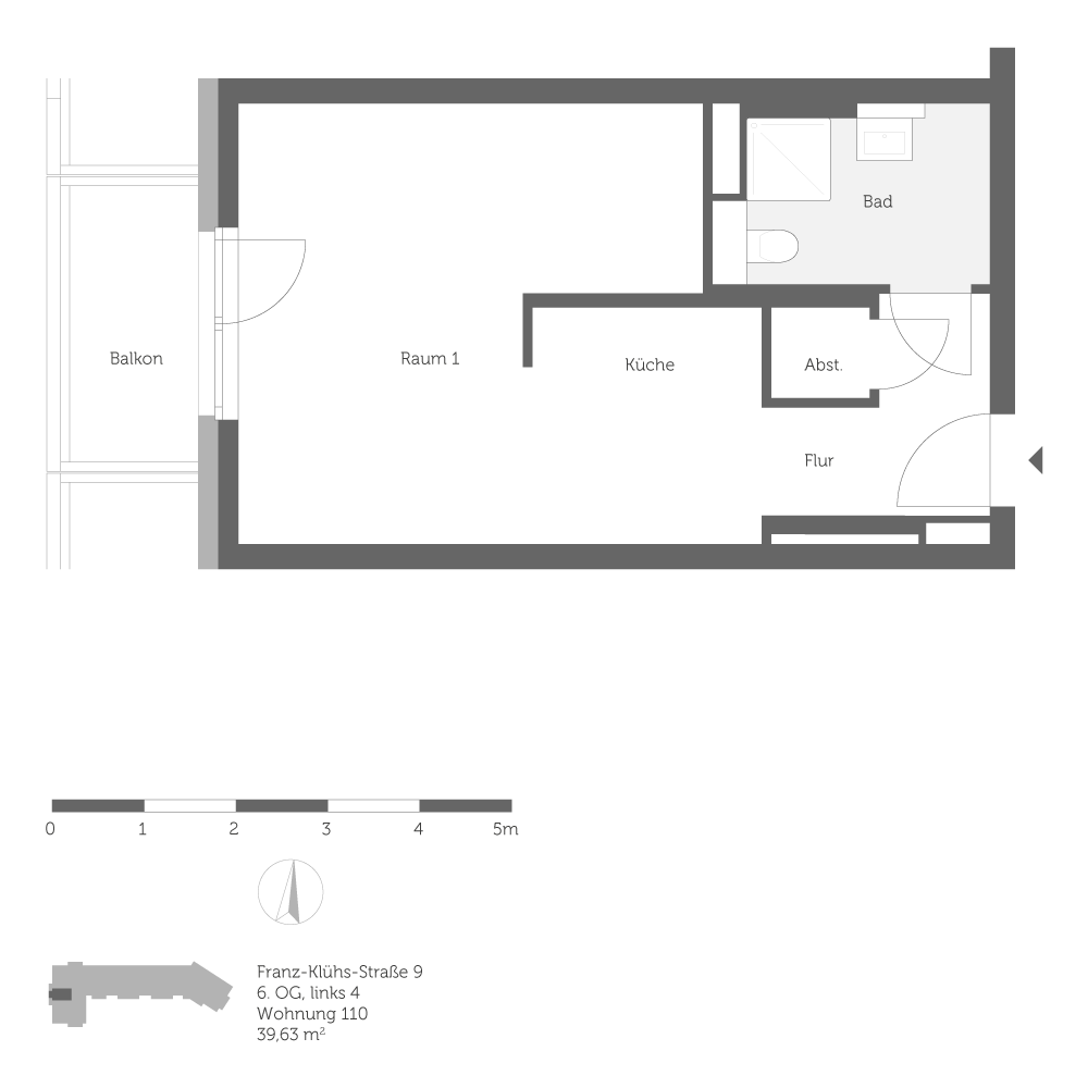 تصویر Schöne Neubau-Wohnung für Singles