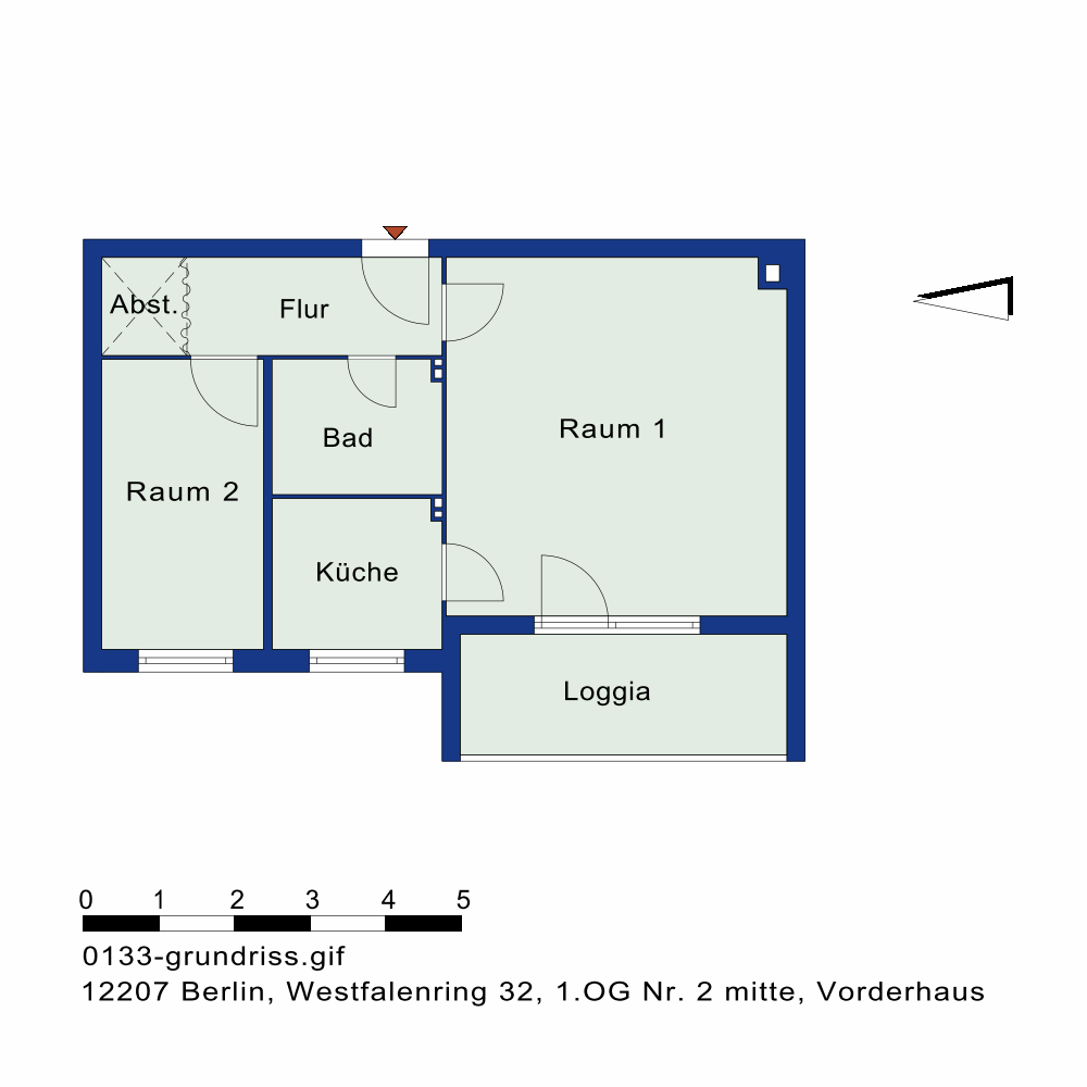 1,5-Zimmer-Wohnung mit Balkon in Lichterfelde Süd