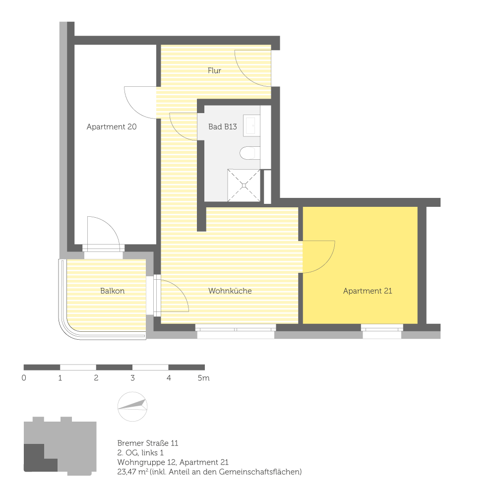 تصویر Studentenapartment zu vermieten · Bremer Str. 11, 10551 Berlin