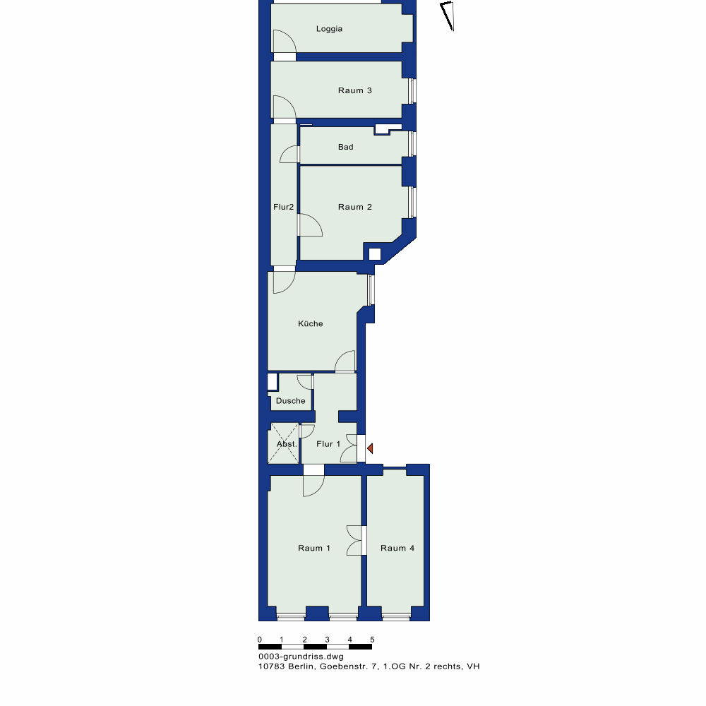 تصویر 4-Zimmer-Wohnung mit großem Hof-Balkon nahe U-Bahn Yorckstr.